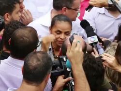 Presidential Elections In Brazil 2014, Marina da Silva Campaign. Stock Footage