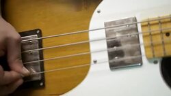 Playing electric bass Stock Footage