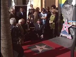 Dediction of Freddie Prinze's Walk of Fame Star Stock Footage
