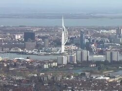 Portsmouth Harbour & Spinnaker Tower Aerials News Clip