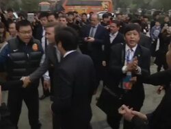 David Beckham Visits Wuhan Stock Footage
