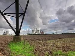 CRANE UP: Electricity Generation Stock Footage