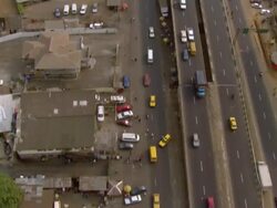 WS AERIAL Shot of freeway with changement / Djibouti Stock Footage