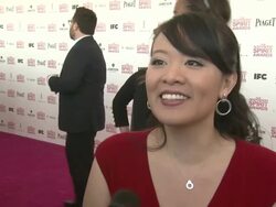 INTERVIEW - Mynette Louie on winning the Piaget producers award at Piaget At The 2013 Film Independent Spirit Awards Stock Footage