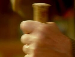 HD: Carpenter Chiselling Stock Footage