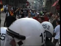 Standoff between England and German fans, adds topshots News Clip