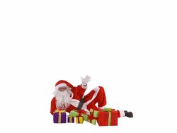 Santa With Presents Stock Footage