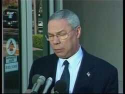 Powell comments on Mideast crisis News Clip