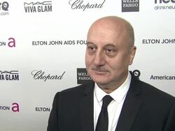 INTERVIEW - Anupam Kher at Elton John AIDS Foundation Presents 21st Annual Academy Awards Viewing Party Stock Footage