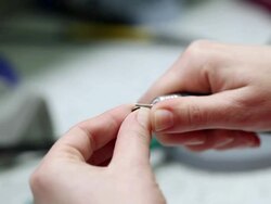 Dental technician with a drill Stock Footage