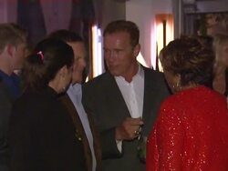 Arnold Schwarzenegger at Arnold Schwarzenegger celebrates the launch of his autobiography, TOTAL RECALL with a party at LA's Mixology101 on 10/5/12 in Los Angeles, CA. Stock Footage