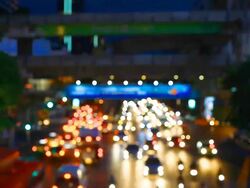 HD:Traffic in the city (With bokeh effect). Stock Footage