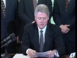 USA: WASHINGTON: PRESIDENT CLINTON SIGNS LINE ITEM VETO BILL News Clip