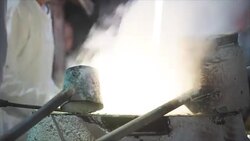 Steel Industry molten metal Stock Footage