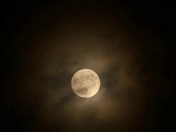 Full Moon in Cloud Stock Footage