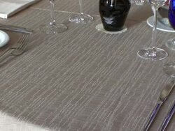 CU Waiter delivering completed dish on table / Livade, Croatia Stock Footage