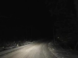 Night road driving Stock Footage