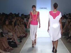 Models walk the runway at 6 Shore Road by Pooja - Mercedes-Benz Fashion Week Swim 2015 Stock Footage