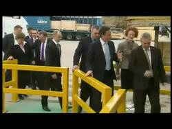 David Cameron visits factory in Aberdeen.  News Clip