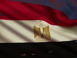 Flag of Egypt, struggle for freedom Stock Footage