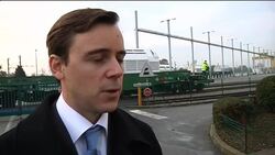 Protesters demonstrate against train carrying nuclear waste News Clip