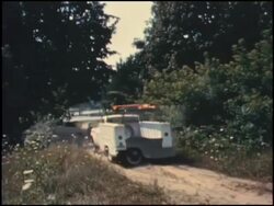 1964 Studebaker power company utility truck Stock Footage