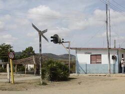 Train stop in small town of Iznaga near Trinidad Cuba Stock Footage