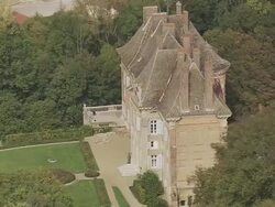 MS AERIAL View over Rhone alps north of Grenoble / Rhones Alpes, Monaco Stock Footage
