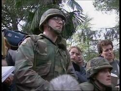 ALBANIA: NATO PREPARATIONS FOR ARRIVAL OF APACHE HELICOPTERS News Clip