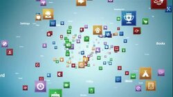 Mobile App Flythrough Stock Footage