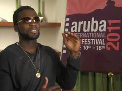 INTERVIEW 50 Cent aka Curtis Jackson on the difference between writing a script and a song at the Aruba International Film Festival: Things Fall Apart Interview at Aruba . (Footage by WireImage Video/Getty Images Entertainment Video) Stock Footage