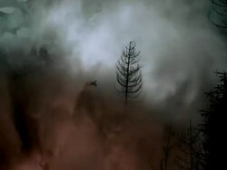 HD Flood Waves Destroying Valley (Loopable) Stock Footage