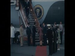 SYND 26 6 74 PRESIDENT NIXON ARRIVES ON VISIT TO BELGIUM News Clip
