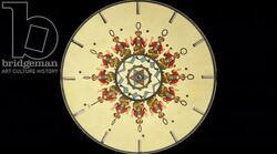 Animated 19th century phenakistoscope with ball passing through hoop Stock Footage
