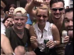 GERMANY: BERLIN: HUGE CROWD GATHERS FOR 9TH ANNUAL LOVE PARADE News Clip