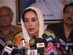 Frmr PM Bhutto demands lawyers release, Mush to resign as Army chief News Clip