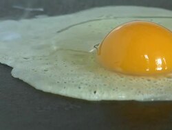 Egg in the pan Stock Footage