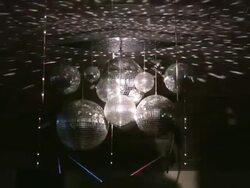 Disco ball. Night club lighting equipment. Stock Footage