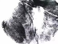 Hand print moving in the screen Stock Footage