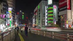 4K Timelapse : Shinjuku district in Tokyo , Japan . Stock Footage