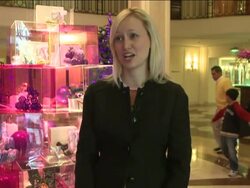 Even in slim economic times one luxury hotel isn't afraid to be decadent. Guests at the Beverly Wilshire can feast their eyes on a 'tree' made out of designer handbags and shoes. The AP's John Mone reports. News Clip