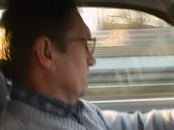 Middle-Aged Man Driving Stock Footage
