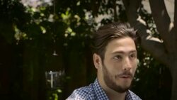 t/s of guys face while playing ping pong Stock Footage