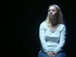 HD DOLLY: Domestic Violence All Alone Stock Footage