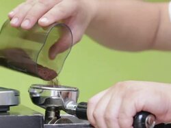Pour ground coffee Stock Footage