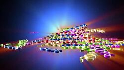 The word sale bursts through a pile of percentages. Stock Footage