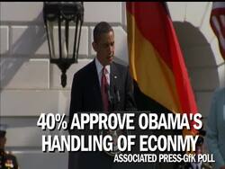 A new Associated Press-GfK poll shows that as gloom over the economy grows, Americans are expressing their disapproval of Obama and Congress. (June 22) News Clip