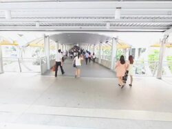 Group of walking people;Urban scene Stock Footage