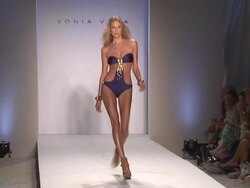 Models walk the runway during the Sonia Vera swimwear 2012 show  Stock Footage