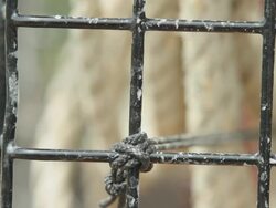 Rectangular cage with fishing gear inside Stock Footage